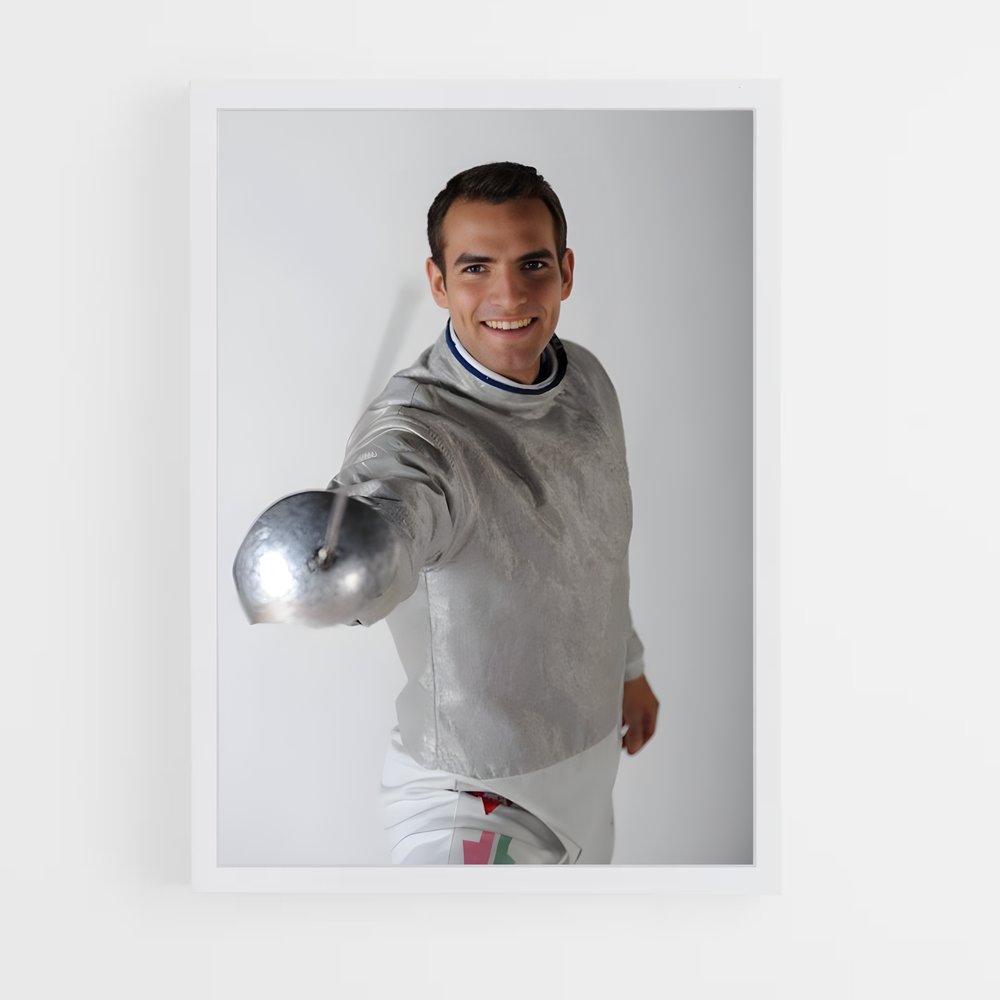 Poster L'Élégance du Lancer – affiche Escrime (vue 3)